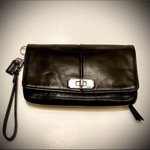 COACH Black Leather Clutch